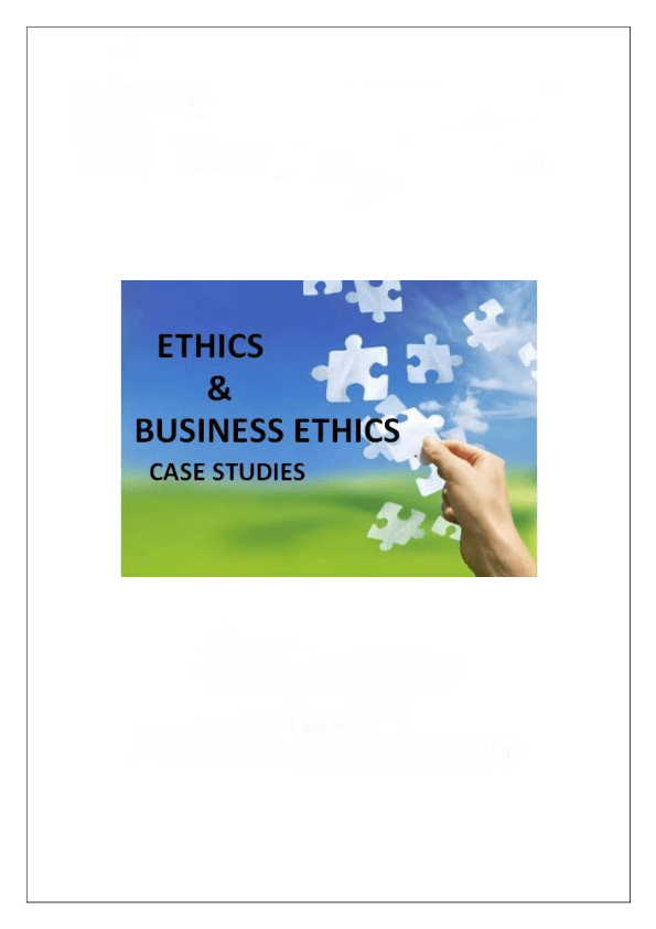 I will write reports, business and ethics related case study 1000 words